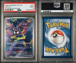 Pokemon Temporal Forces Gastly Card 177/162 Illustration Rare, Mint PSA 9 - Image 1