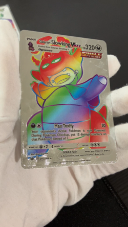 Slowking Vmax Rainbow Silver Foil Textured Display Card - Image 2