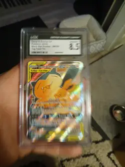 CGC 8.5 Eevee & Snorlax GX Black Star Promos SM169 Tag Team Tin Pokemon Card - Image 2