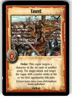 Warlord: Saga of the Storm CCG 1st Edition Card C #279 Taunt - Image 1