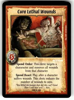 Warlord: Saga of the Storm CCG 1st Edition Card R #270 Cure Lethal Wounds - Image 1