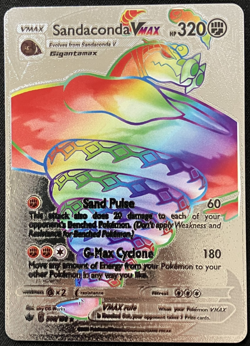 Sandaconda Vmax Rainbow Silver Foil Textured Display Card - Image 1
