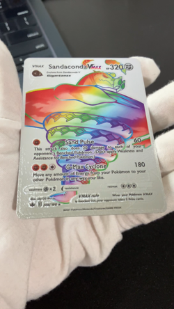 Sandaconda Vmax Rainbow Silver Foil Textured Display Card - Image 2