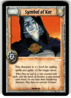 Warlord: Saga of the Storm CCG 1st Edition Card C #266 Symbol of Kor - Image 1