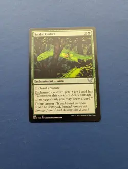 MTG Snake Umbra: Kamigawa Neon Dynasty Commander #130 - NM-MT - Image 1