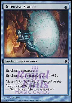 Defensive Stance 4x FOIL NPH MTG New Phyrexia Common MINT blue - Image 1