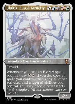 Ulalek, Fused Atrocity 0147 Thick Stock Foil Modern Horizons 3 MTG Near Mint - Image 1