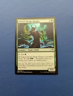 MTG Orochi Merge-Keeper: Kamigawa Neon Dynasty Commander #203 - NM - Image 1