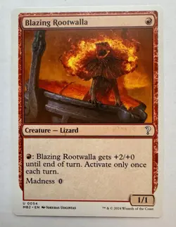 Blazing Rootwalla White Border Mystery Booster 2 #54 MTG Magic - Image 1