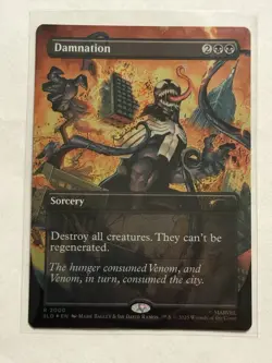 Damnation✨ Borderless COLORS FOIL ✨ MTG NM Venom Spider-Man Secret Lair - Image 1