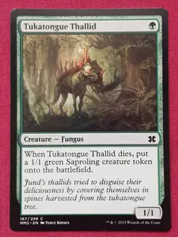 Magic The Gathering MODERN MASTERS 2015 MM2 TUKATONGUE THALLID green card MTG - Image 1