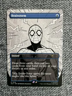 MTG Spider-man Brainstorm (7016) Secret Lair Regular - NM - Image 1