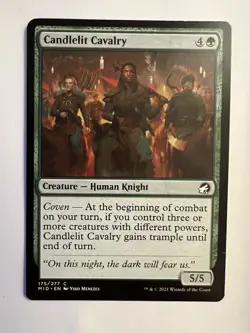 MTG Innistrad Midnight Hunt Candlelit Cavalry 175/277 Magic the Gathering NM - Image 1
