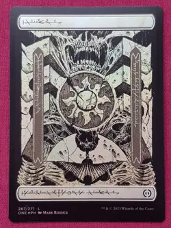 Magic The Gathering PHYREXIA ALL WILL BE ONE FOIL PHYREXIAN PLAINS land card MTG - Image 1