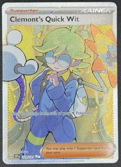 Clemont's Quick Wit 229/191 Pokemon TCG SV08: Surging Sparks Ultra Rare NM - Image 1