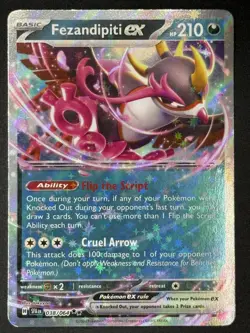 Fezandipiti ex 038/064 Pokemon TCG SV: Shrouded Fable Double Rare Holo NM - Image 1