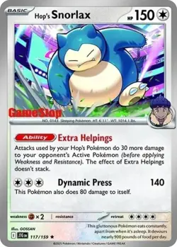 SEALED Hop's Snorlax 117/159 Gamestop Pokemon Promos Near Mint - Image 1