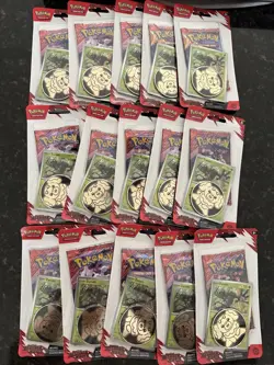Pokemon TCG Destined Rivals Checklane Blister Packs (Lot of 15) Zarude Promos - Image 1