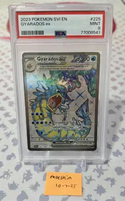 2023 POKEMON SVI EN-SCARLET & VIOLET ULTRA RARE #225 GYARADOS EX PSA 9 - Image 1