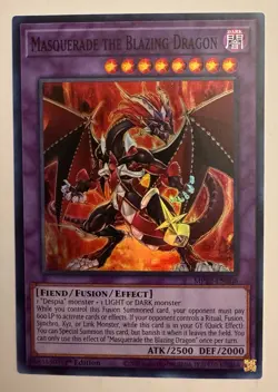Yugioh Masquerade the Blazing Dragon Super MP22-EN208 1st Edition - Image 1