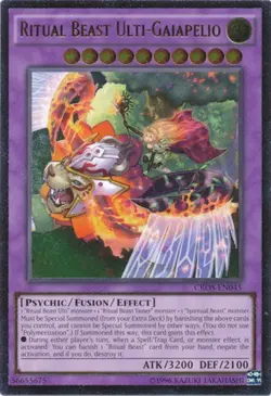 Yugioh! HP Ritual Beast Ulti-Gaiapelio - CROS-EN045 - Ultimate Rare - Unlimited - Image 1