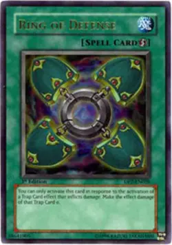 Yugioh! HP Ring of Defense - DP2-EN026 - Ultra Rare - 1st Edition Heavily Played - Image 1