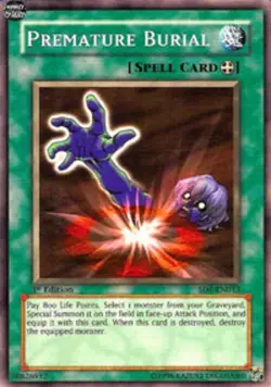 Yugioh! HP Premature Burial - SD1-EN013 - Common - 1st Edition Heavily Played, E - Image 1
