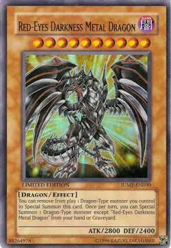 Yugioh! HP Red-Eyes Darkness Metal Dragon - JUMP-EN030 - Ultra Rare - Limited Ed - Image 1