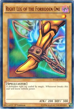 Yugioh! HP Right Leg of the Forbidden One - YGLD-ENA18 - Ultra Rare - 1st Editio - Image 1