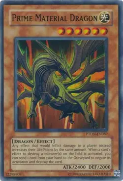 Yugioh! HP Prime Material Dragon - PTDN-EN087 - Super Rare - Unlimited Edition H - Image 1