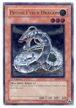 Yugioh! HP Proto-Cyber Dragon - SOI-EN010 - Ultimate Rare - 1st Edition Heavily - Image 1