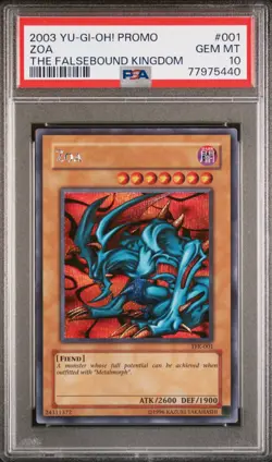 Yugioh Card Zoa TFK-001 The Falsebound Kingdom Promo 2003 PSA 10 GEM MINT - Image 1