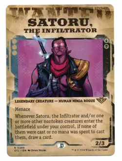 Magic the Gathering MTG Card Satoru, the Infiltrator Showcase #0298 OTJ Rare! NM - Image 1