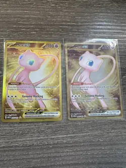 Pokemon 151 Lot of 2 Mew Ex 205/165 Regular and Metal Card - Image 1