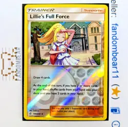 Lillie's Full Force REVERSE HOLO card 196/236 Sun & Moon Cosmic Eclipse 2019 - Image 1
