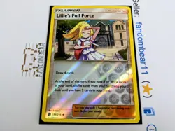 Lillie's Full Force REVERSE HOLO card 196/236 Sun & Moon Cosmic Eclipse 2019 - Image 2