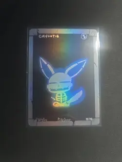Pokederp Halloween X-ray Cayootie Holo Eevee 18/36 Custom Derpy Card - Image 1