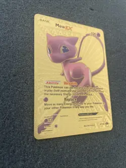 Mew EX Gold Tone Foil Pokemon Card Fan Art Display Card HP120 - Image 3