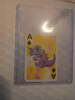 1999 Pokemon Nidoking Ace of Clubs Bicycle Mini Playing Card - Image 1