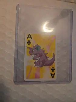 1999 Pokemon Nidoking Ace of Clubs Bicycle Mini Playing Card - Image 2