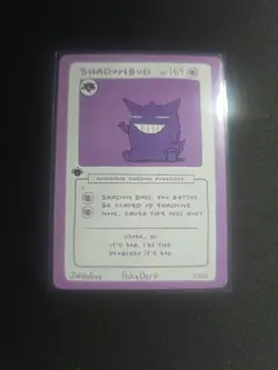1st Edition Pokederp Shadowbud - Gengar 24/25 Second Print Custom Derpy Card - Image 1
