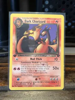 Dark Charizard #21 1st Edition - Pokemon Card Team Rocket - Vintage WOTC RARE - Image 1