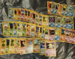 Lot Of 46 Cards Pokemon Random Base Set Cards Used - Image 1