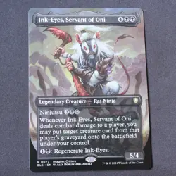 Ink-Eyes, Servant of Oni (Borderless) 77 NM MTG Commander: Bloomburrow Rare - Image 1