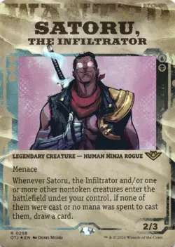 MTG Satoru, the Infiltrator (Showcase) Foil NM Outlaws of Thunder Junction Magic - Image 1