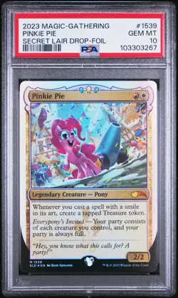 2023 MTG SECRET LAIR DROP FOIL #1539 PINKIE PIE PSA 10 - Image 1