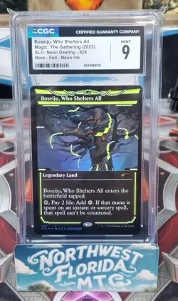MTG - CGC 9 -SLD: Neon Dynasty (2022) - Boseiju, Who Shelters All (Neon Foil) - Image 1