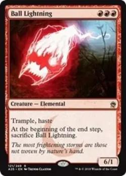 MTG Ball Lightning - Foil, Masters 25, Lightly Played, English - Image 1