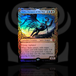 Shiko, Paragon of the Way •Showcase Foil• Mythic Spirit Dragon • Tarkir MTG TDM - Image 1
