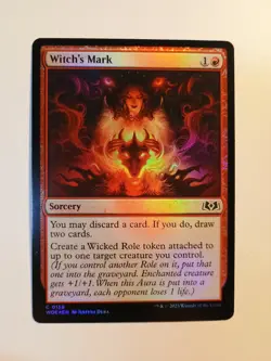 Witch's Mark Foil 0158 Mtg Magic The Gathering Common WOE NM - Image 1
